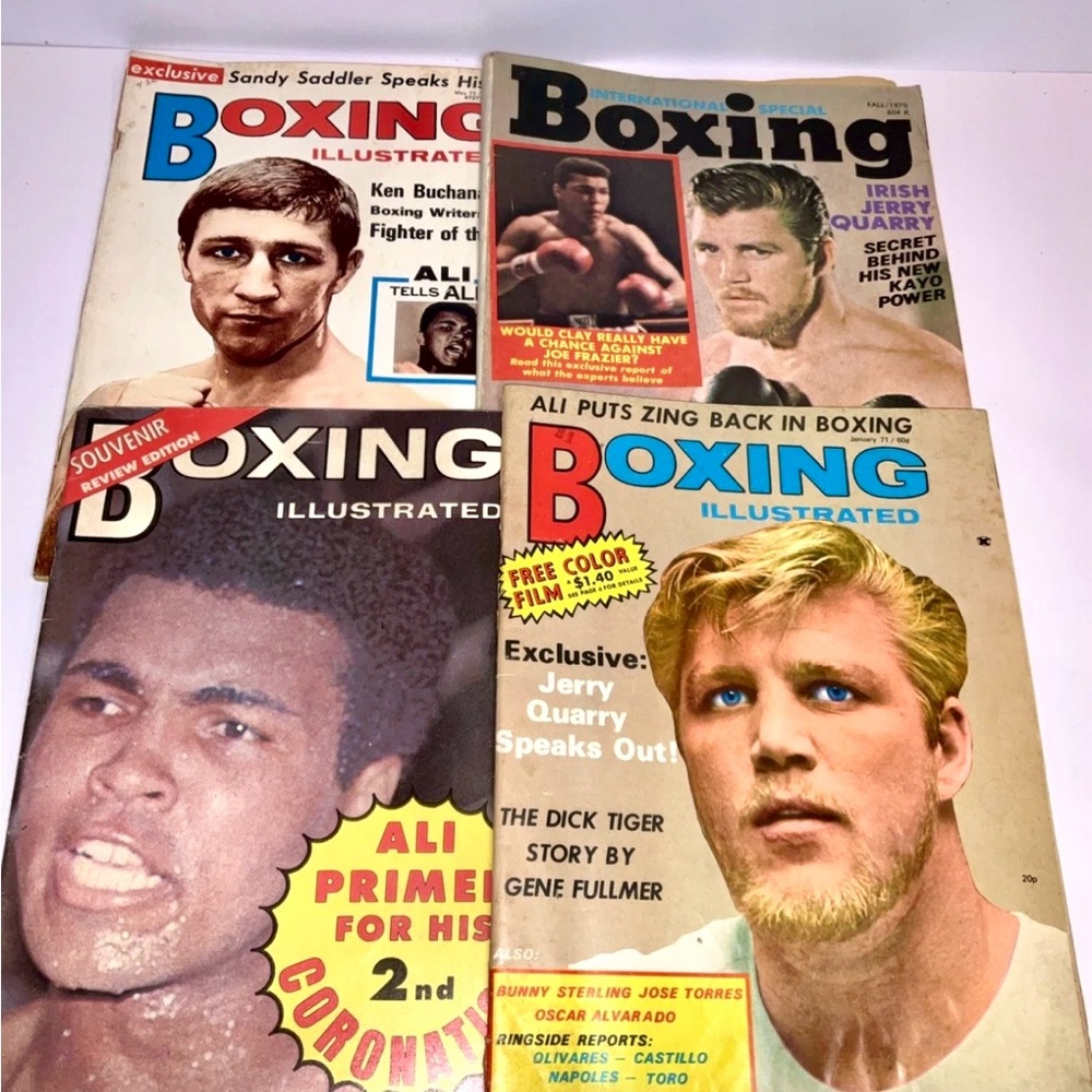 Lot Of 4 1970’s International Boxing-Ken Buchanan And More! Nice
